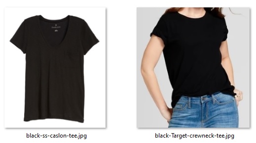 Caslon and Target black tees